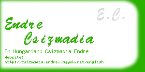 endre csizmadia business card